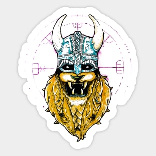 Viking Lion Sticker